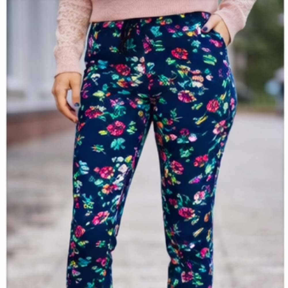 Pants Skinny Jegging Stretch Capris Floral Womens Size Small Cropped‎ Jeans Blue